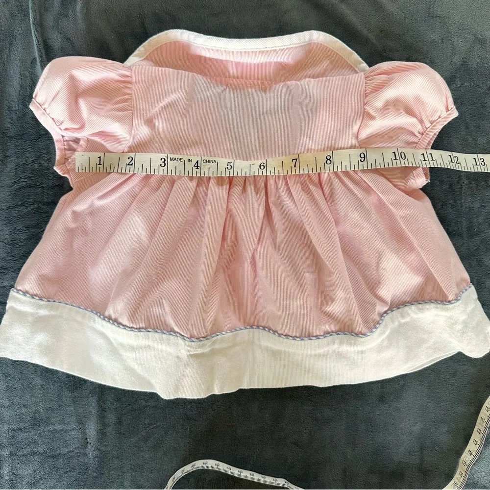 Pink Kids Matching Set with Embroidered Fruits - Picture 4 of 7